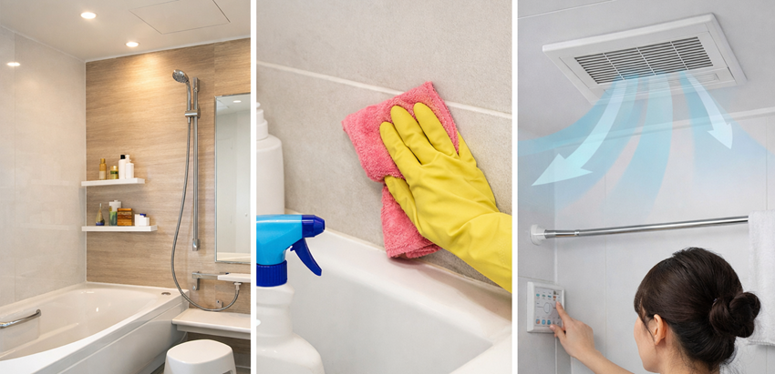 浴室で気にしなくてよいポイント