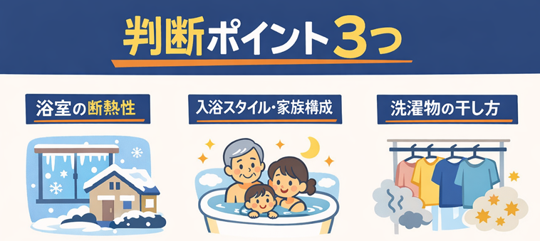 浴暖を判断するポイント
