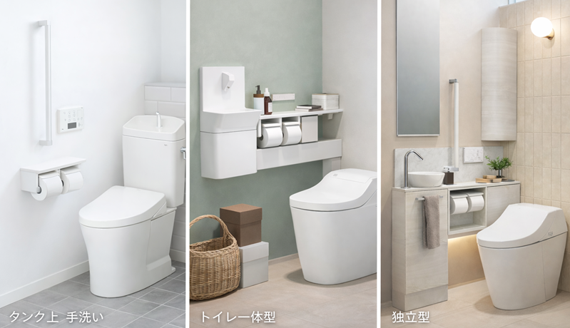 トイレ手洗い種類